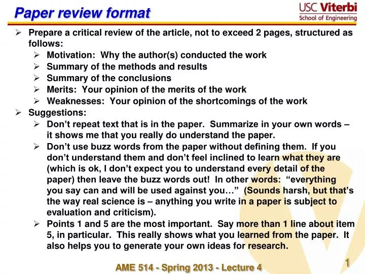 paper review presentation template