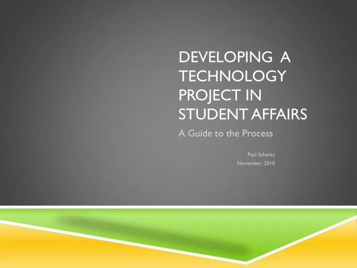 developing a technology project in student affairs
