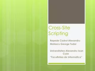 cross site scripting