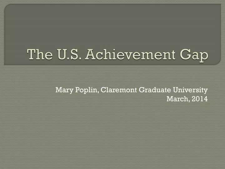 the u s achievement gap