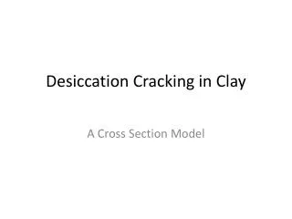 Desiccation Cracking in Clay
