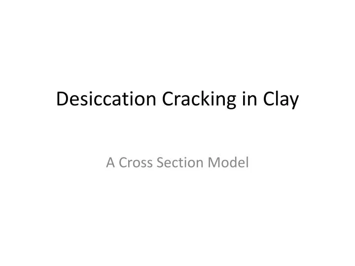 desiccation cracking in clay