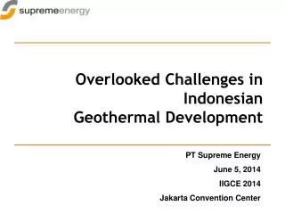 Overlooked Challenges in Indonesian Geothermal Development