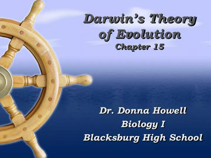 darwin s theory of evolution chapter 15