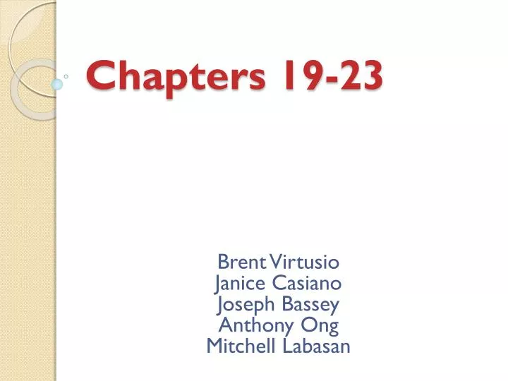 chapters 19 23