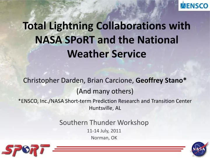 total lightning collaborations with nasa sport and the national weather service