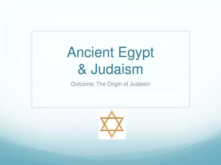 ancient egypt judaism