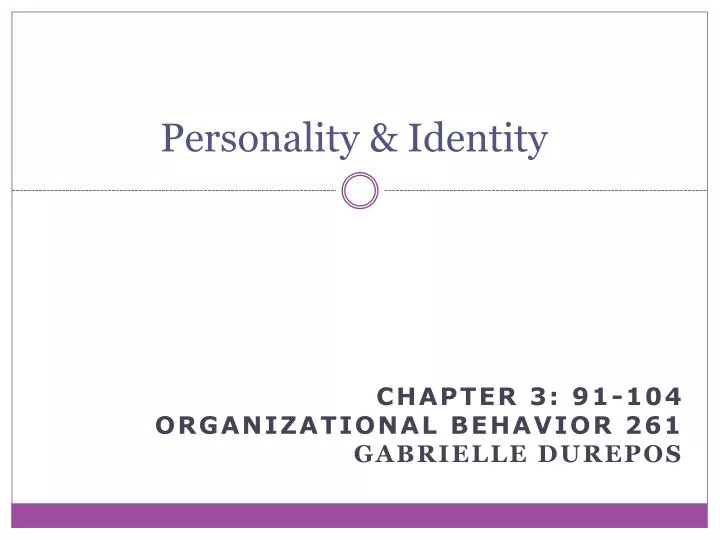 personality identity