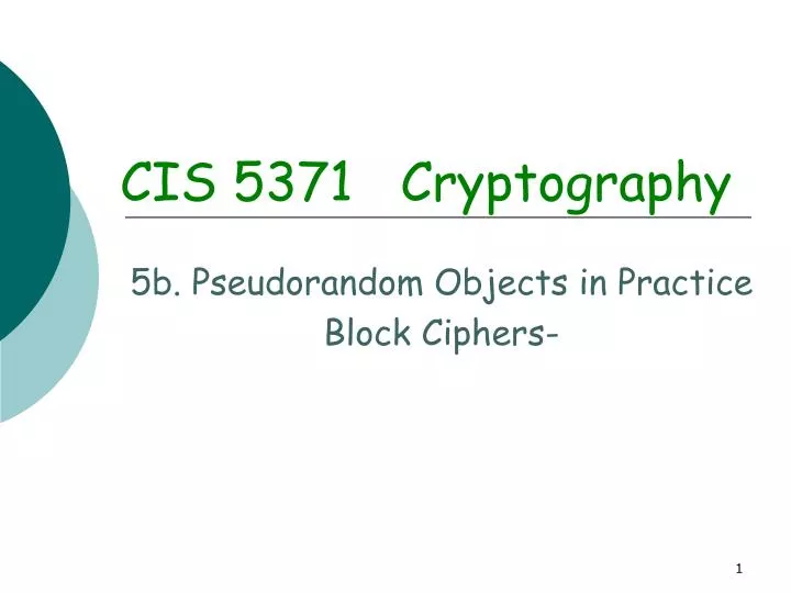 cis 5371 cryptography