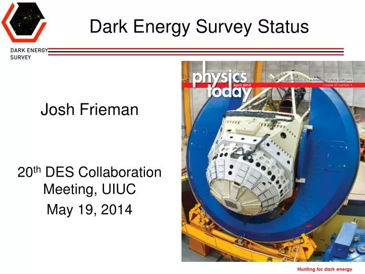 dark energy survey status