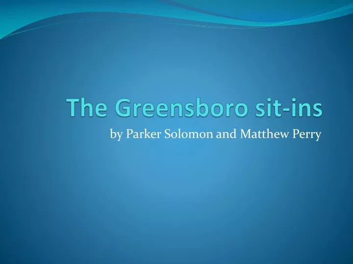 the greensboro sit ins