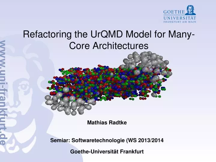 refactoring the urqmd model for many core architectures