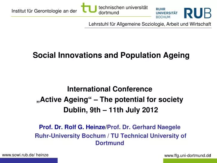 social innovations and population ageing