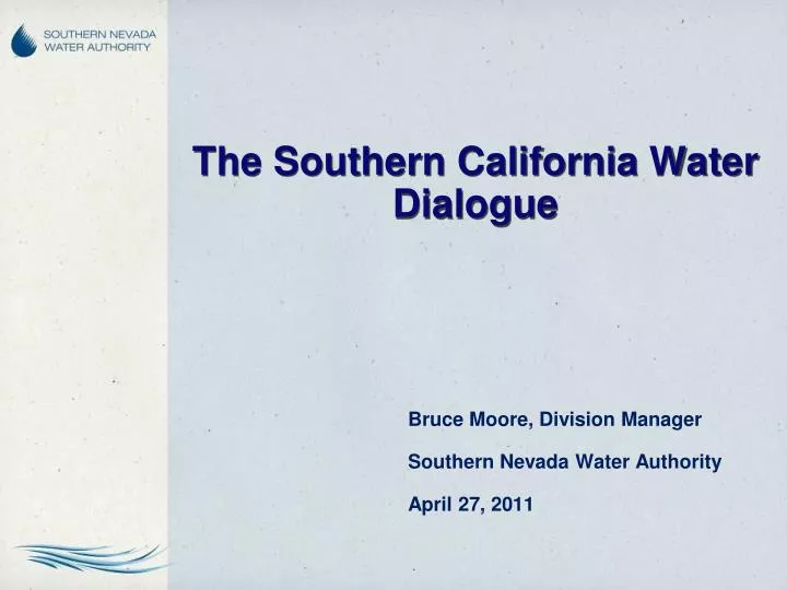 the southern california water dialogue