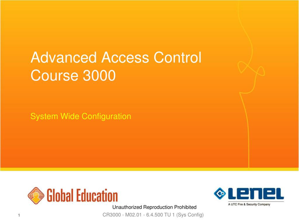 PPT - Advanced Access Control Course 3000 PowerPoint Presentation, free ...