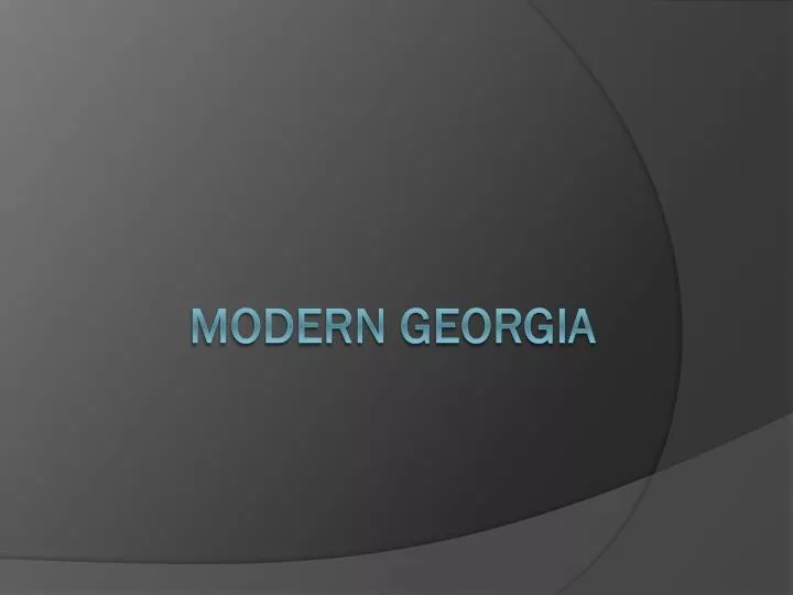 modern georgia