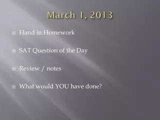 march 1 2013