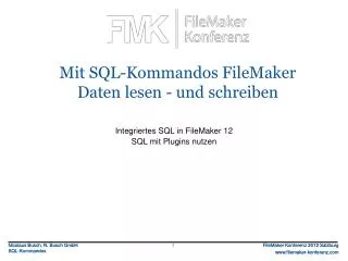 mit sql kommandos filemaker daten lesen und schreiben