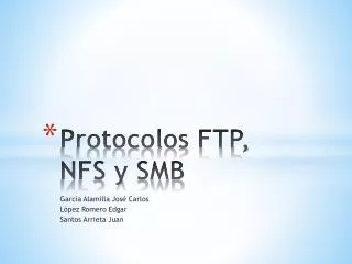 protocolos ftp nfs y smb