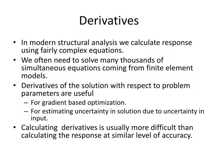 derivatives