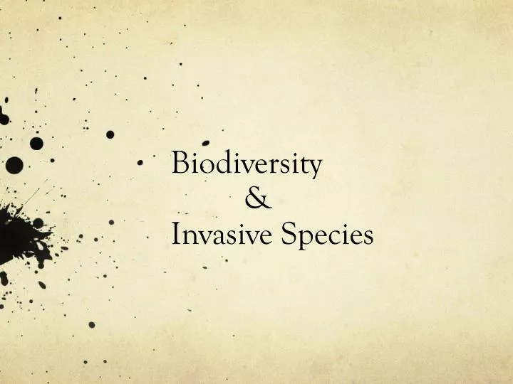 biodiversity invasive species