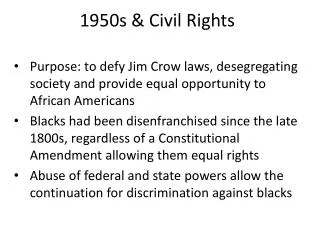 1950s &amp; Civil Rights