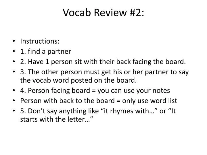 vocab review 2