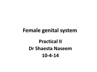 Female genital system