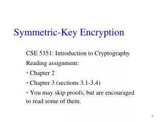 Symmetric-Key Encryption