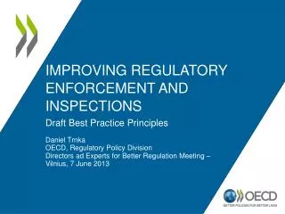 Improving Regulatory Enforcement and Inspections