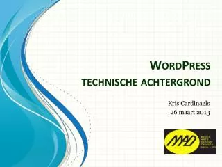 wordpress technische achtergrond