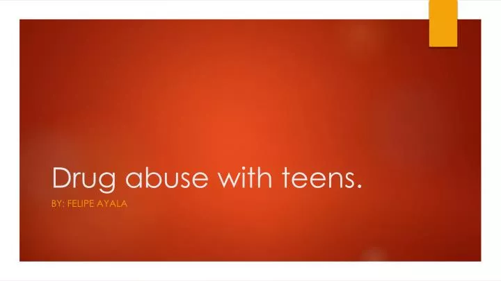 drug abuse with teens