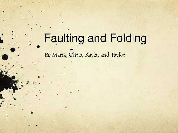 faulting and folding