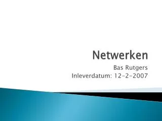 netwerken