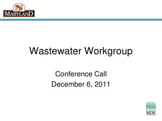 Wastewater Workgroup