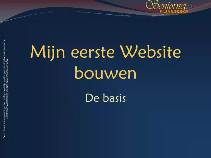 mijn eerste website bouwen