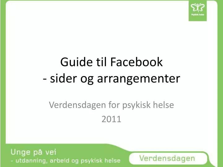 guide til facebook sider og arrangementer