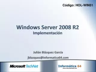 windows server 2008 r2 implementaci n