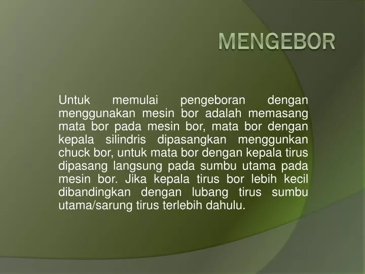 mengebor