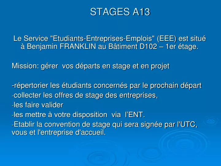 stages a13