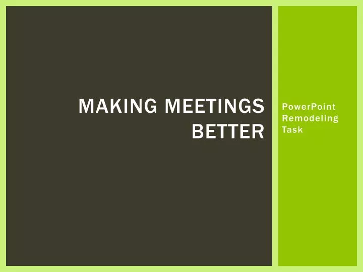 making meetings better