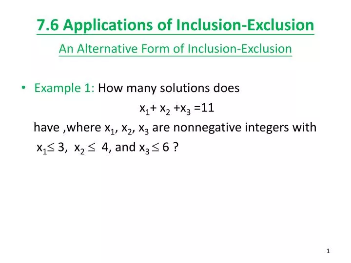 7 6 applications of inclusion exclusion