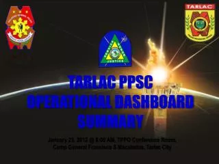 January 23, 2012 @ 8:00 AM, TPPO Conference Room,
