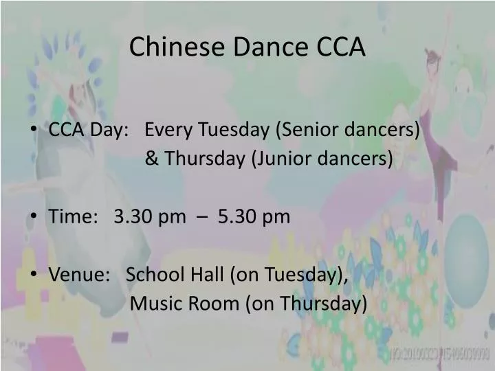chinese dance cca