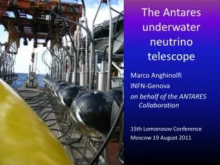 The Antares underwater neutrino telescope
