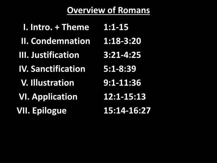 overview of romans