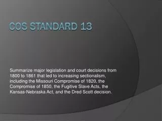 cos standard 13