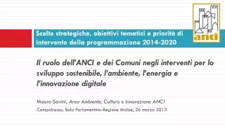 scelte strategiche obiettivi tematici e priorit di intervento della programmazione 2014 2020