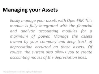 Managing your Assets