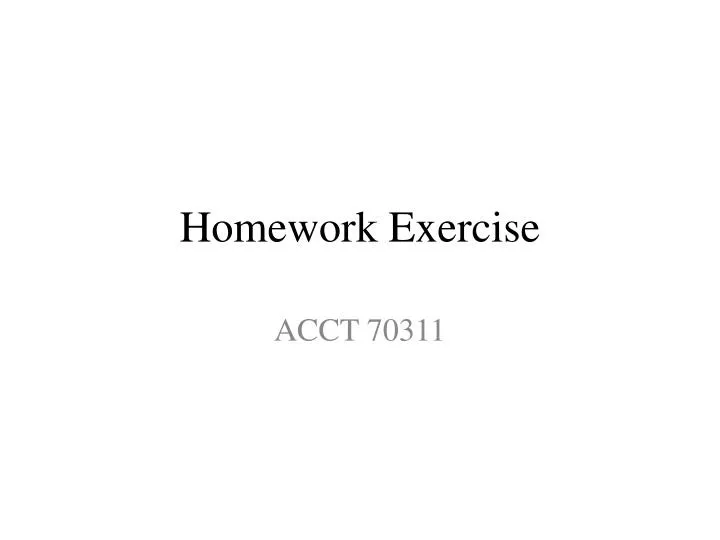 homework exercise
